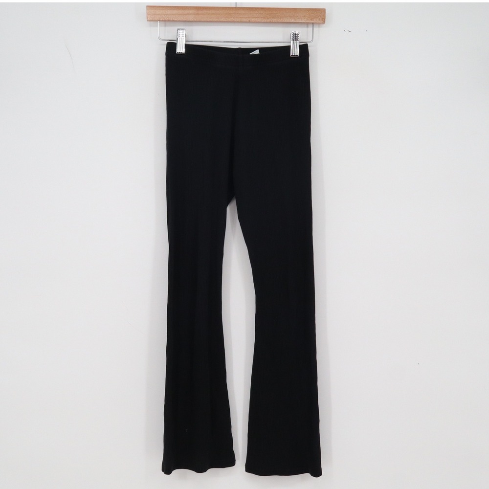 Old Navy Pants Girls XL Flare Leg Black Ribbed Knit Excellent